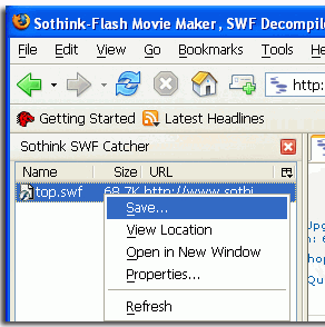 Get Flash from Firefox