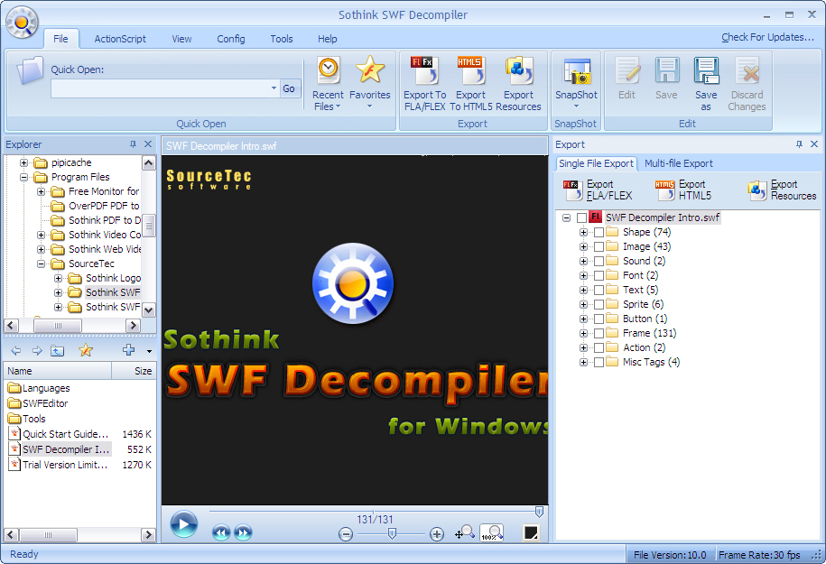 Sothink SWF Decoder-swfdec 5.3