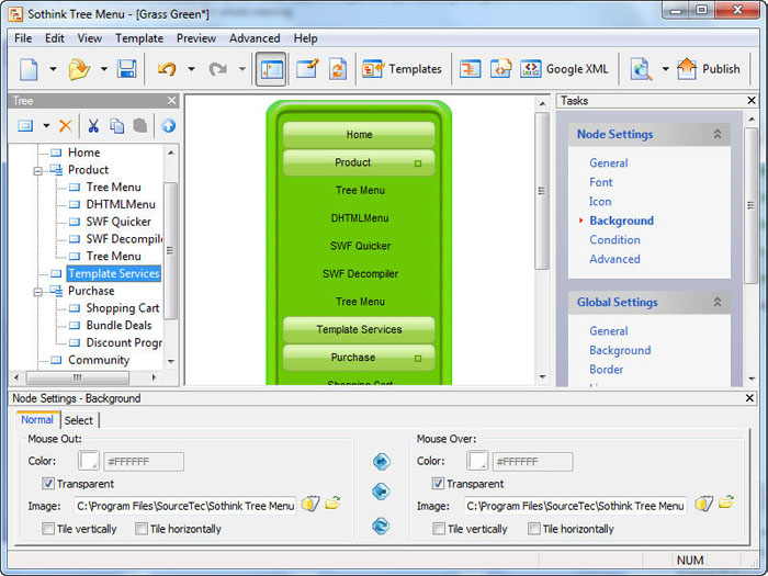 Tree Menu Interface