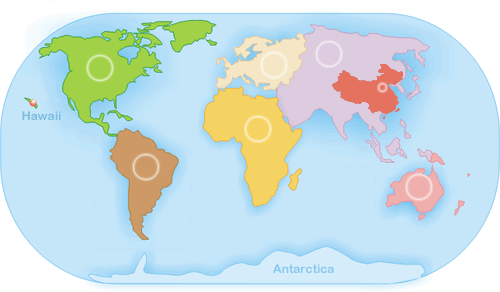 World Map Circle