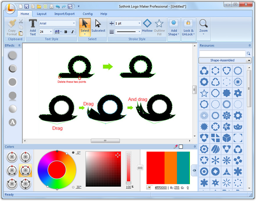 Use Text to Shape for Text-Based Logo | Sothink Logo Maker Pro