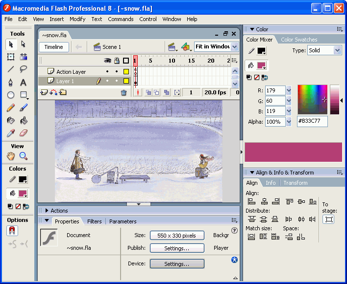 Open the FLA file in Flash