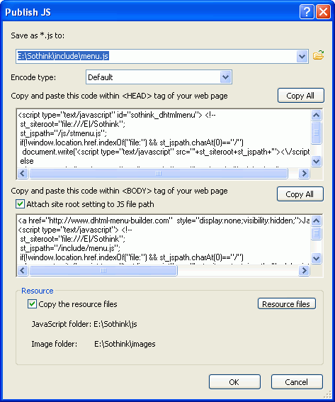 DHTML Menu Lite Interface