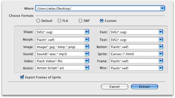 Decompile SWF on Mac - Export Flash Resources