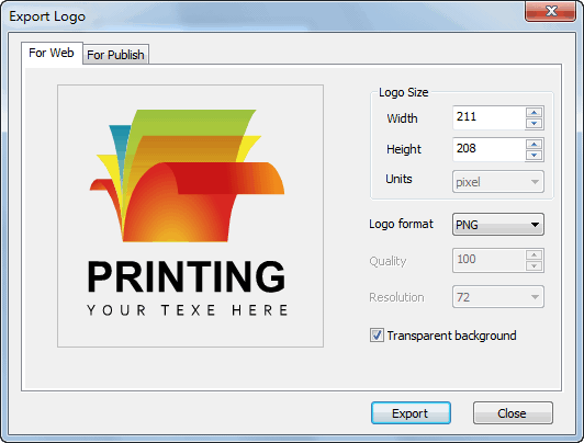 export logo for web