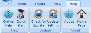 Ribbon menu-Help