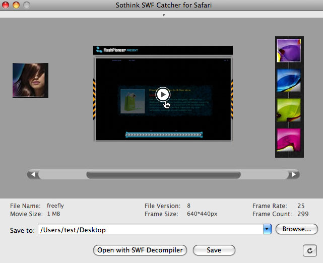 SWF Catcher for Safari