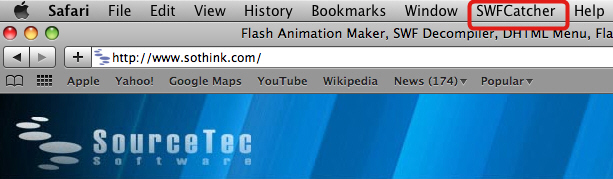 Install SWF Catcher for Safari
