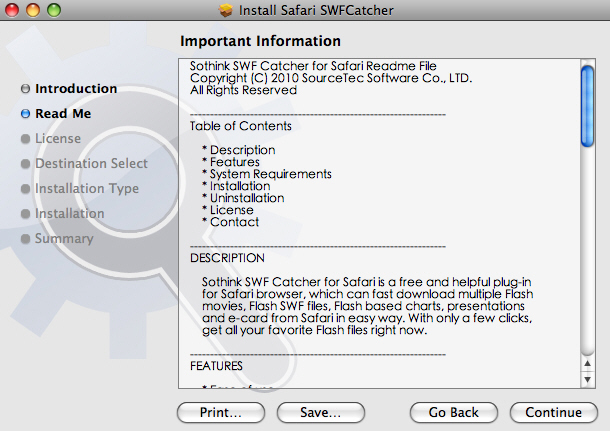 Install SWF Catcher for Safari