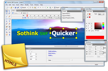 Flash Editor, SWF Editor, Flash Maker, Easy Flash Software to Make Flash.
