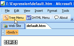 tree menu - expression web