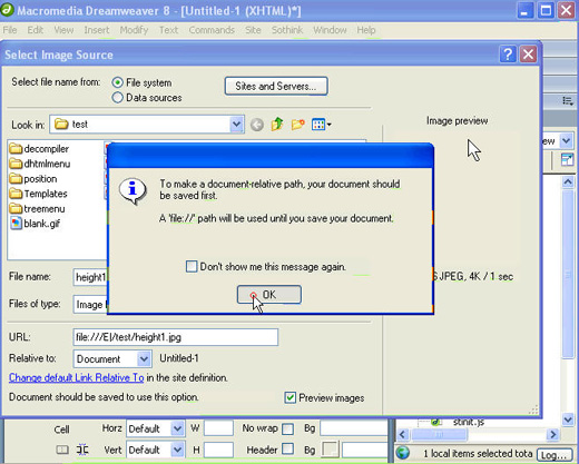 drop down menu creation