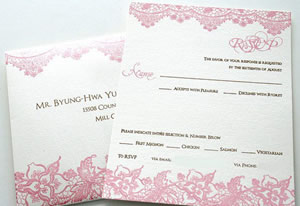 wedding invitaion - lace
