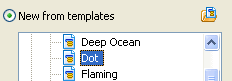 Dot DHTML menu sample