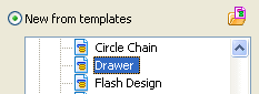 Drawer drop down menu sample