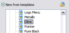 olive drop down menu