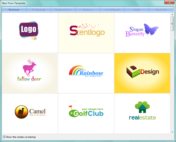 How to Select a Template in Sothink Logo Maker?